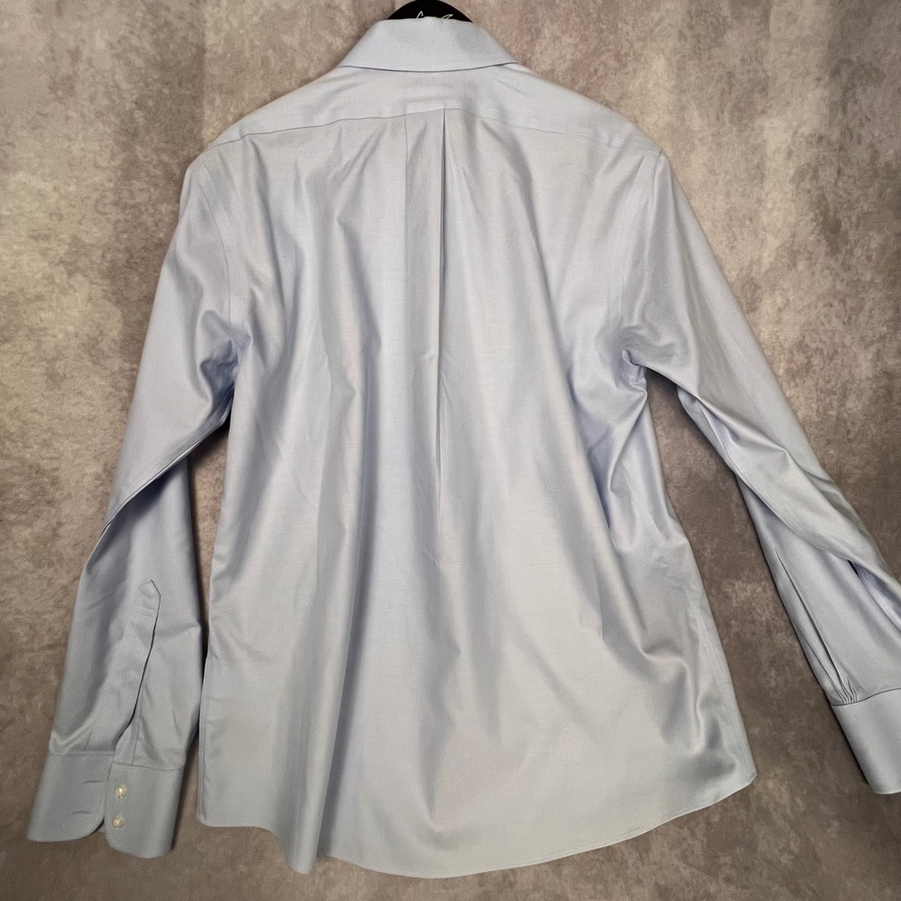 Brooks Brothers Regent Fit Non-Iron Stretch Supima Cotton Shirt Blue 15.5-34 - Picture 10 of 12